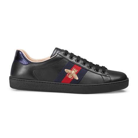 gucci black bee shoes|gucci ace embroidered bee shoes.